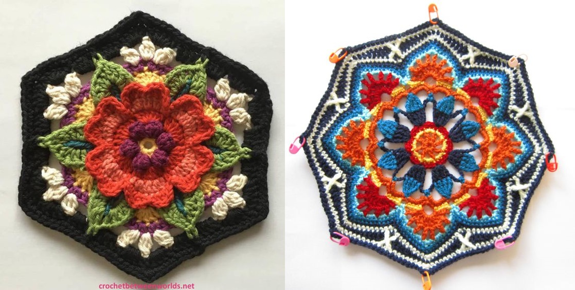 tapete com flores de crochê