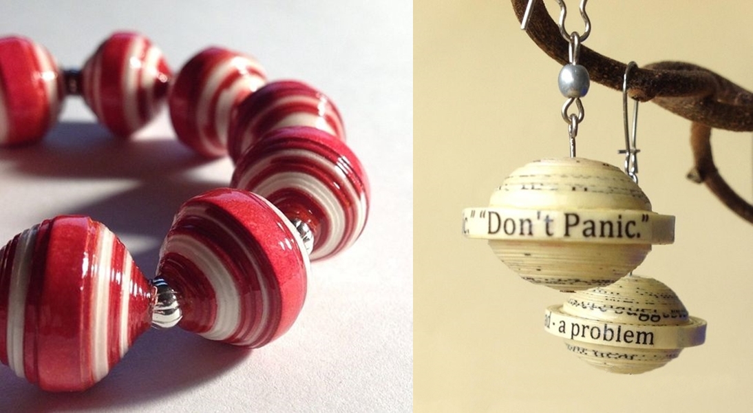 DIY - bijuterias de papel reciclado