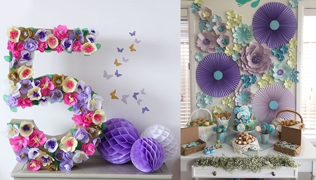 DIY- uma linda decoração com flores gigantes para festas de aniversário