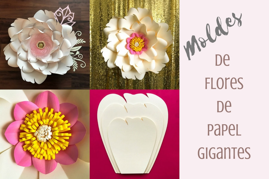molde de flor de papel gigante