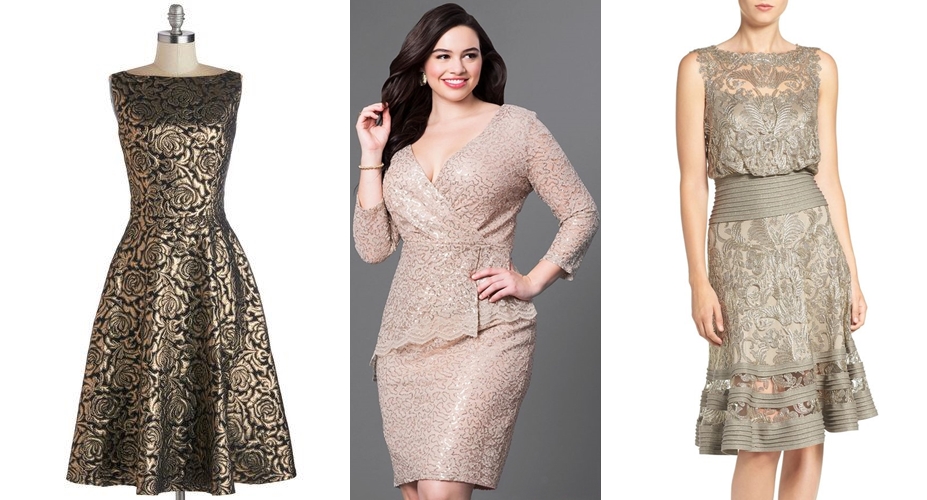 vestido curto para bodas de ouro