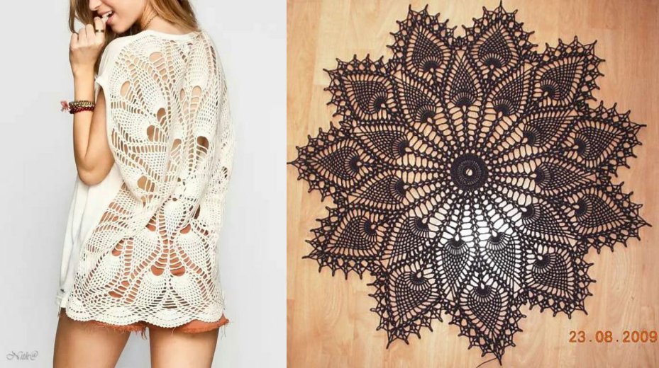 As variações do ponto abacaxi em crochê