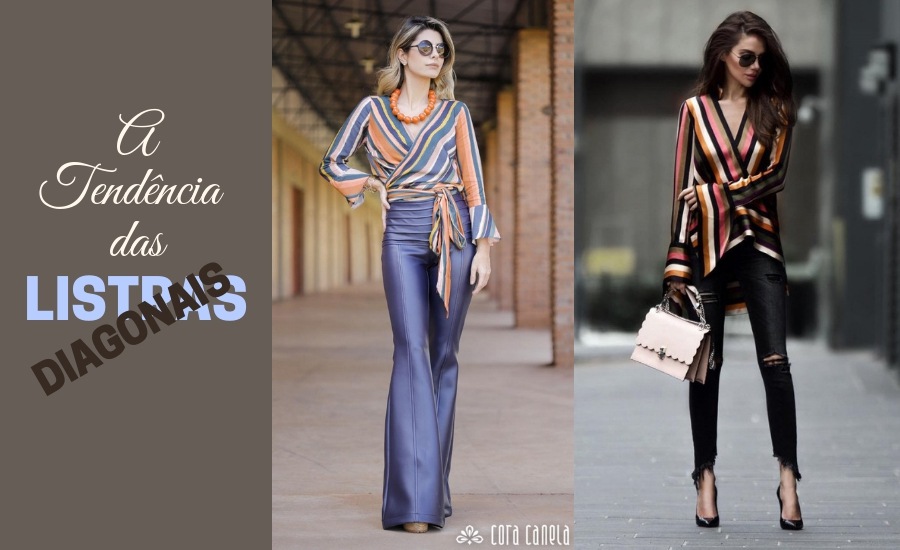 Moda anti-idade: Listras diagonais