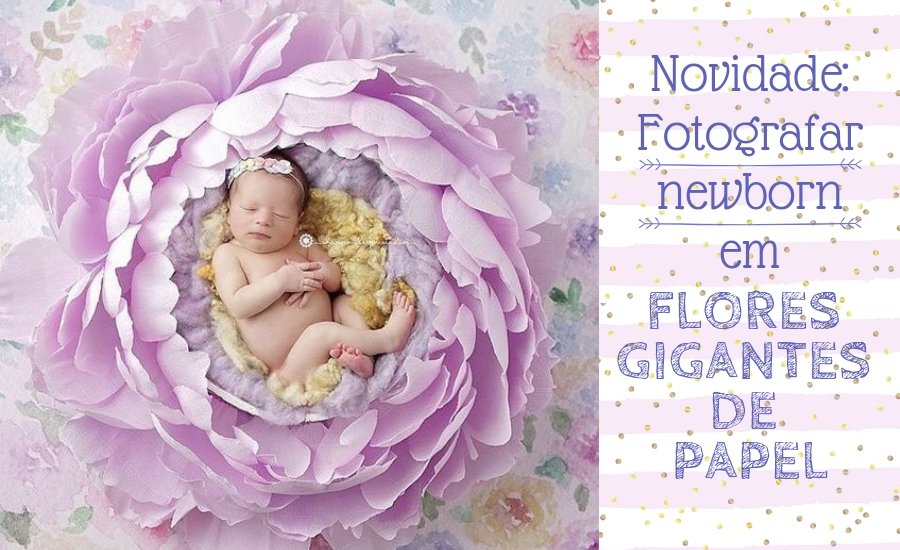 Ideias de flor gigante para fotografias de newborn