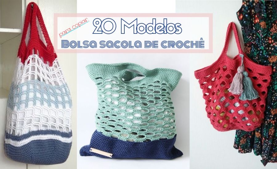 Para copiar: bolsa sacola de crochê
