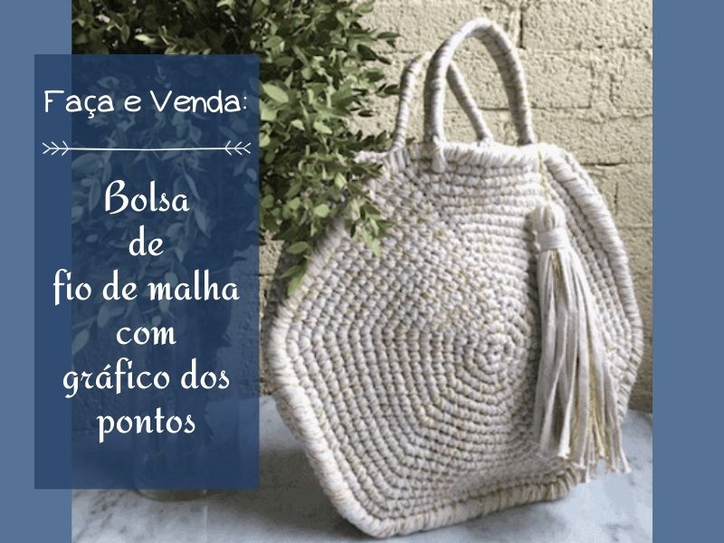 Faça e venda: Bolsa de fio de malha com gráfico dos pontos Faça e venda: Bolsa de fio de malha com gráfico dos pontos