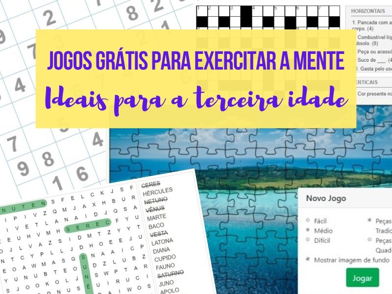 Jogos grátis para exercitar a mente, ideais para a terceira idade