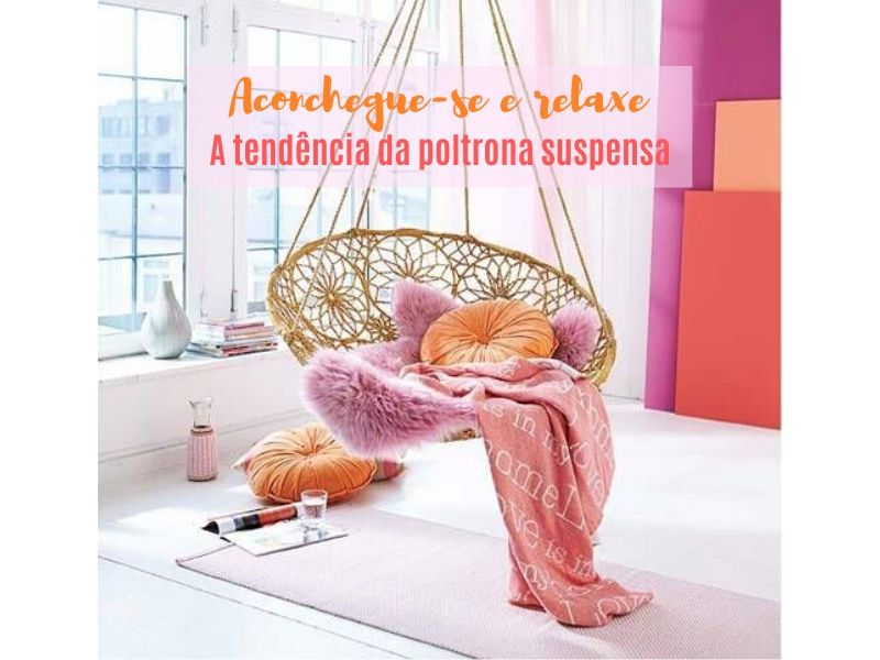 A tendência da poltrona suspensa, aconchegue-se e relaxe
