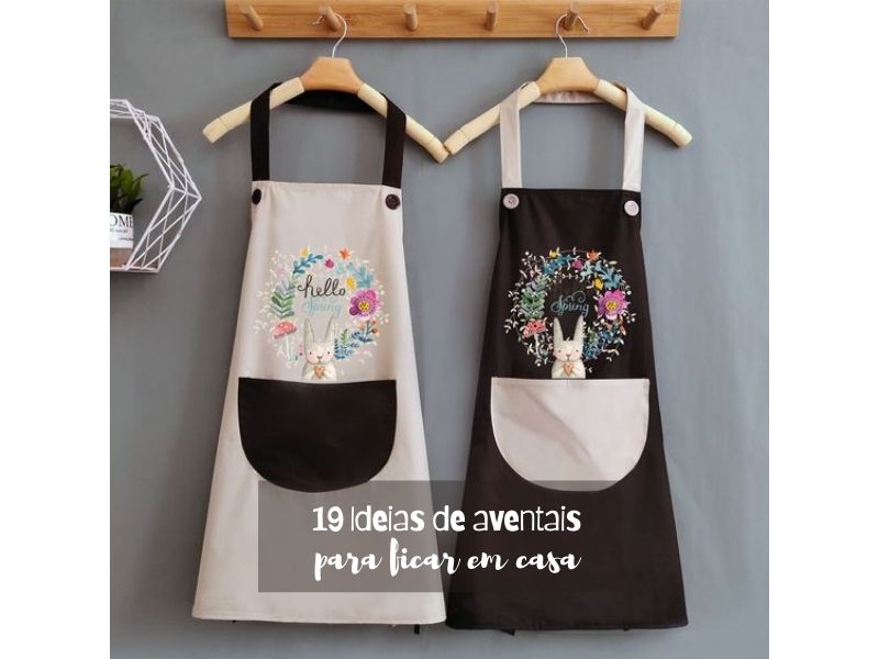 19 Ideias e modelos de avental para ficar em casa