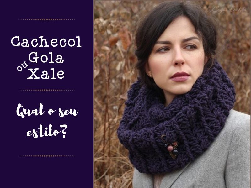 Cachecol, gola e xale de crochê com gráfico Cachecol, gola e xale de crochê com gráfico