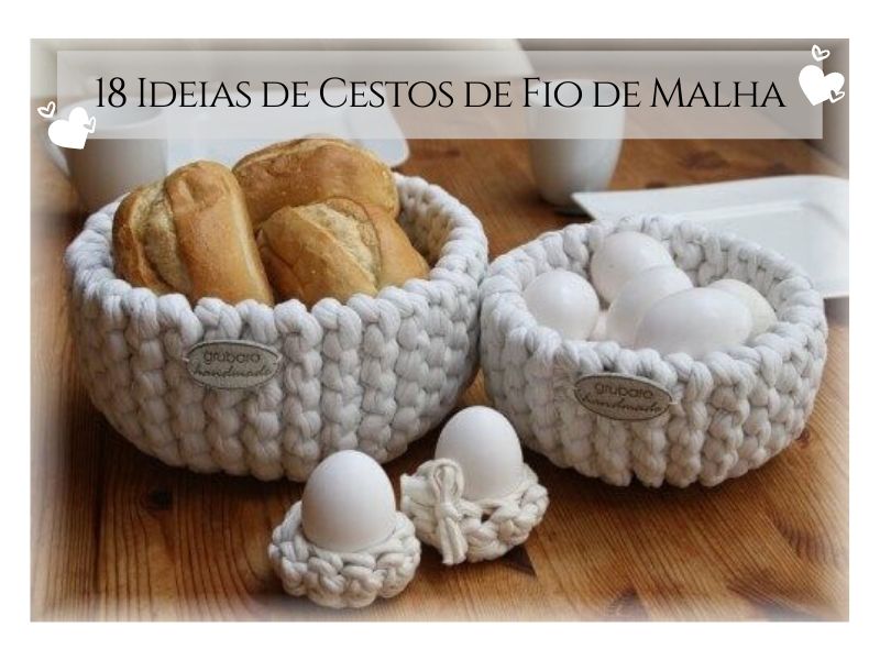 18 ideias de cesto de fio de malha
