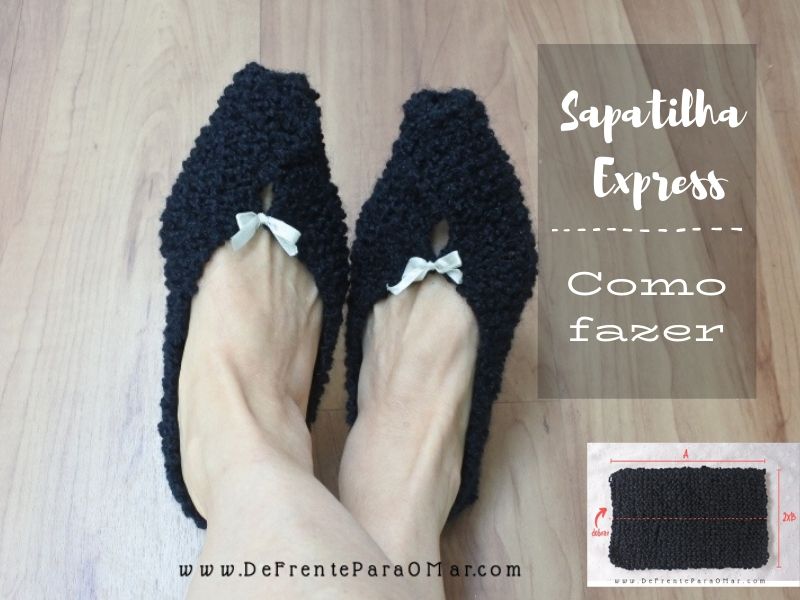 Como fazer uma sapatilha express de tricô