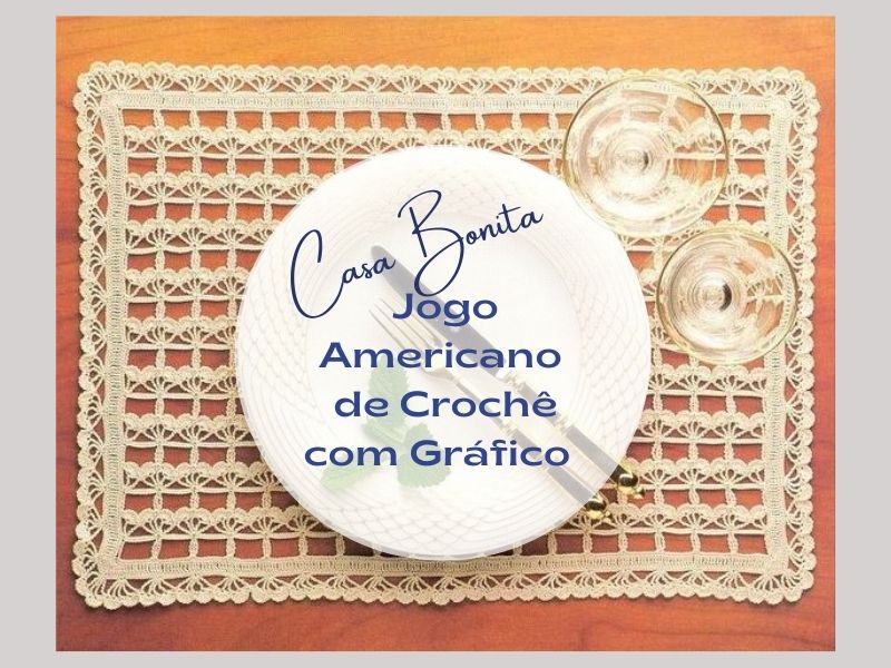 Jogo Americano de Crochê com Gráfico
