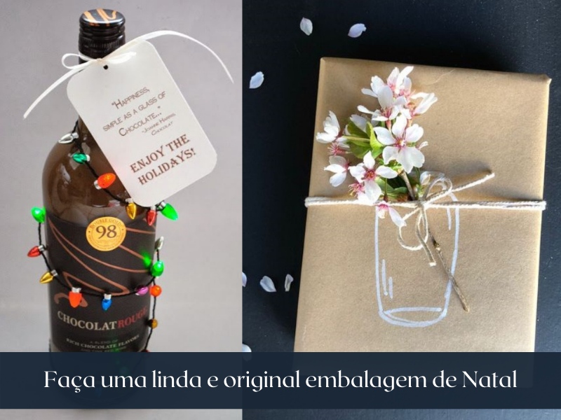 Faça uma linda e original embalagem de Natal