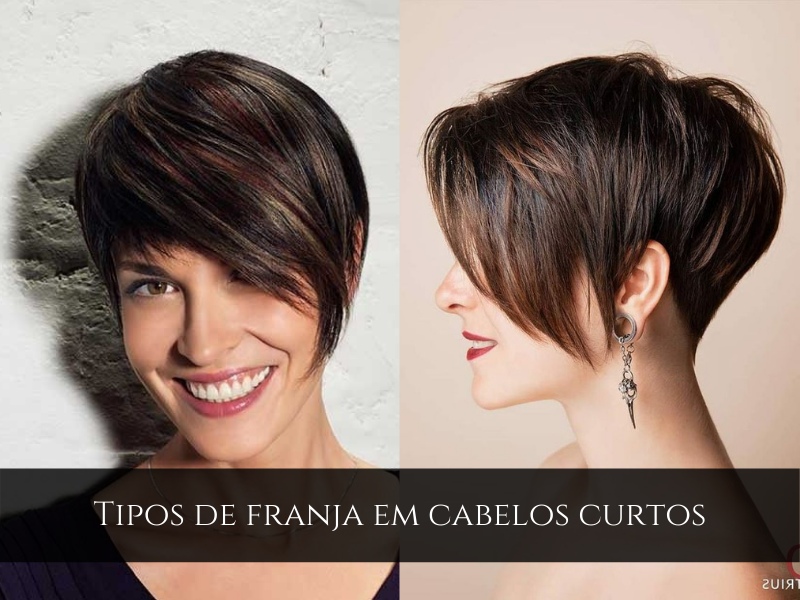 Tipos de franja em cabelos curtos