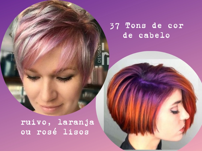 37 Tons de Cabelo Ruivo, Laranja ou Vermelho Lisos
