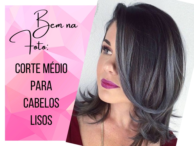 Bem na foto: Corte médio para cabelos lisos