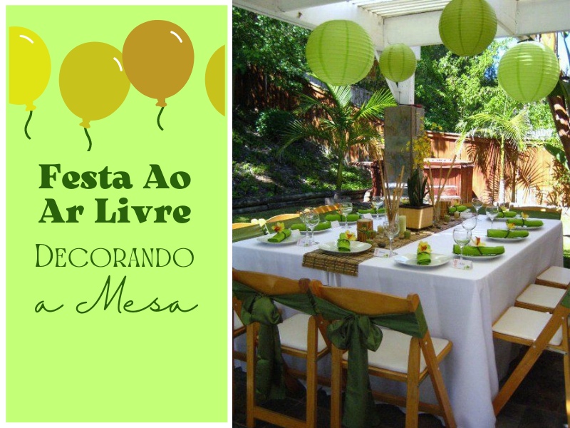 Festa ao ar livre: Decorando a mesa