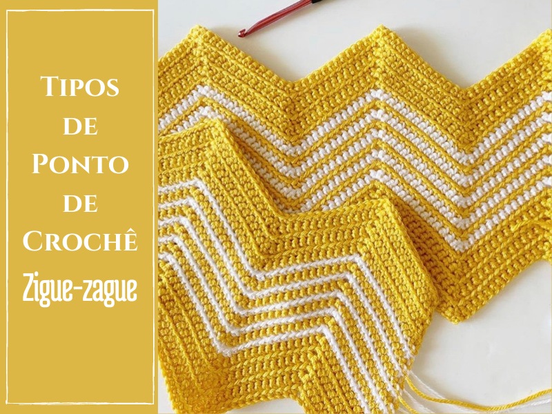 Tipos de Ponto de Crochê Zigue-zague