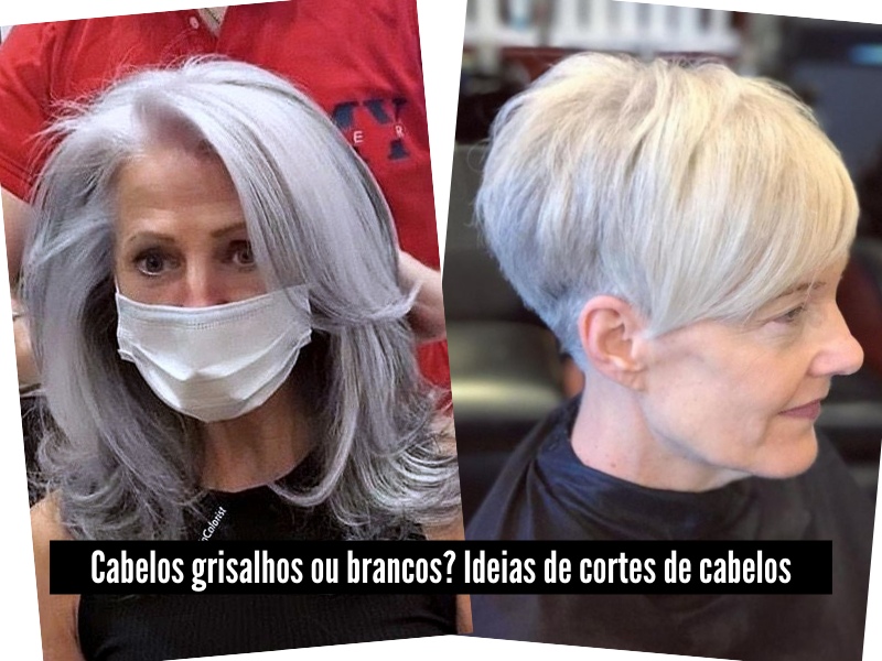 Cabelos grisalhos ou brancos? Ideias de cortes de cabelos