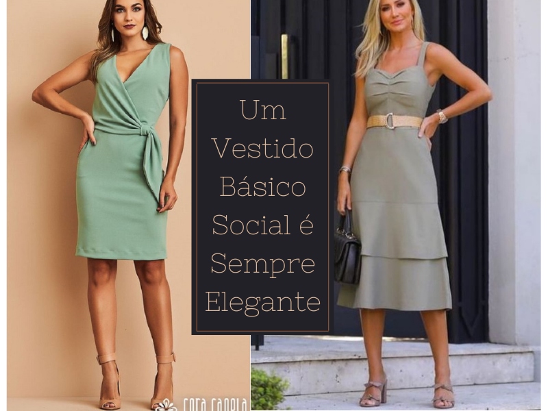 Um vestido básico social é sempre elegante
