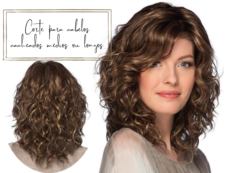 19 Cortes de cabelo cabelo cacheado médio ou longo