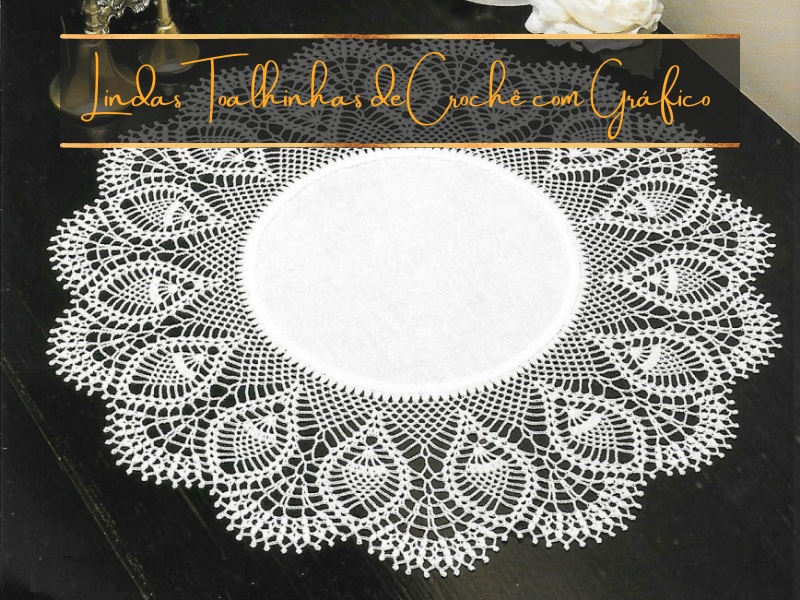 9 Toalhinhas de crochê com gráfico