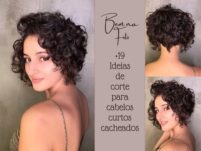 Bem na Foto: +19 Ideias de corte para cabelos curtos cacheados
