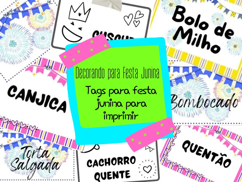 Decorando para Festa Junina: Tags para festa junina para imprimir