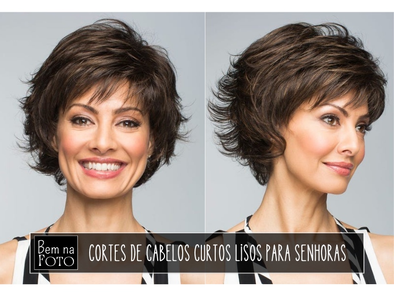 Bem na Foto: Cortes de cabelos curtos lisos para senhoras