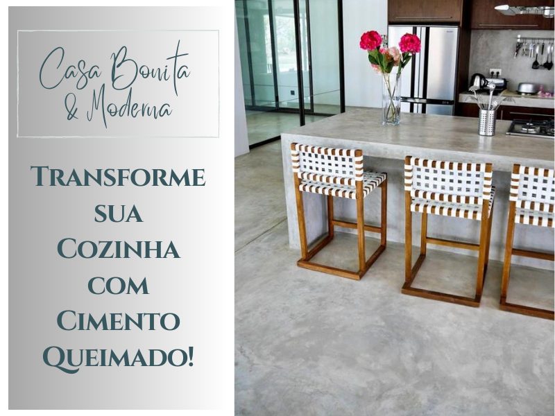 Casa bonita e moderna: Transforme sua casa com cimento queimado! Casa bonita e moderna: Transforme sua casa com cimento queimado!