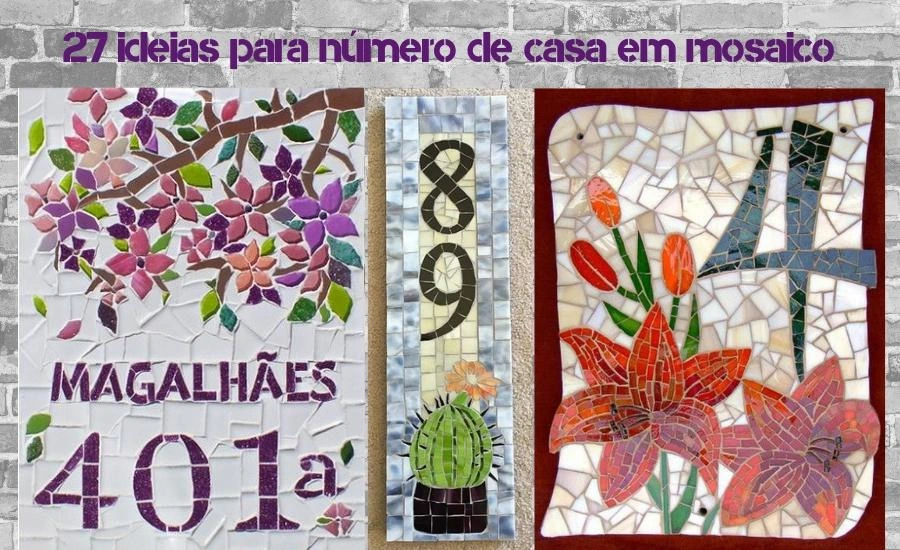 Estilo em Cada Detalhe: Inspire-se com Números de Casa em Mosaico Estilo em Cada Detalhe: Inspire-se com Números de Casa em Mosaico