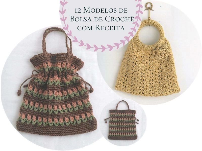 Crie Suas Próprias Tendências: 12 Modelos de Bolsas de Crochê com Gráfico!