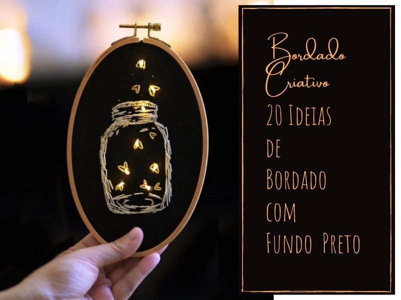 Inspirações de Bordados em Fundo Preto: Beleza e Criatividade Inspirações de Bordados em Fundo Preto: Beleza e Criatividade