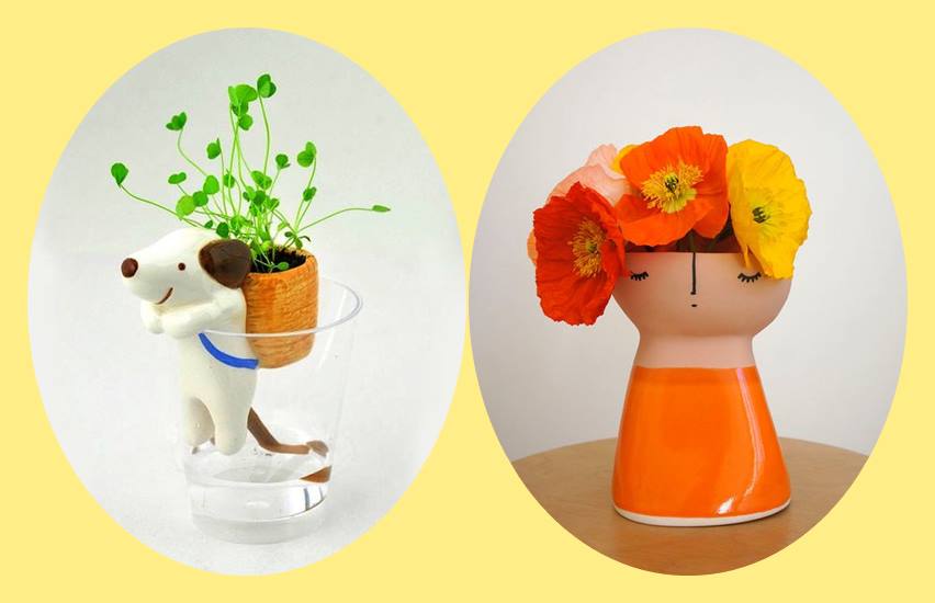 vasinho de ceramica para decorar a mesa com suculentas, cactos, flores